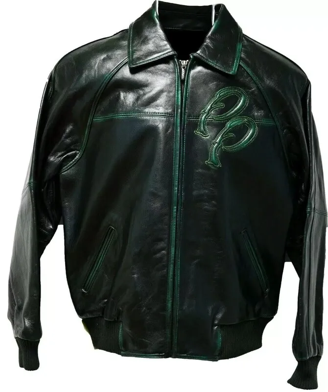 Black Green Pelle Pelle Leather Jacket view 2