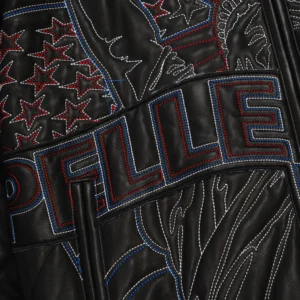 Pelle Pelle America Quilted Black Leather Jacket view 5