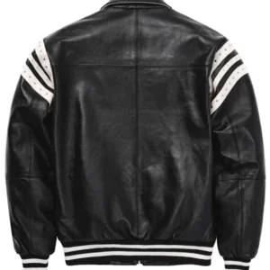 Pelle Pelle Encrusted Varsity Plush Black | Pelle Pelle Jacket view 2