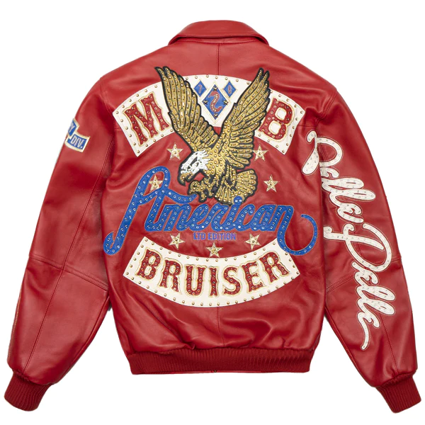 Pelle Pelle American Bruiser Red Plush Jacket view 2