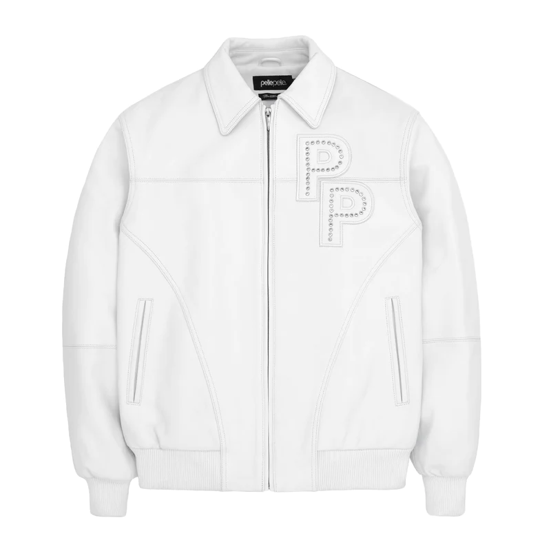 Pelle Pelle White Plush Leather Jacket | Men & Women