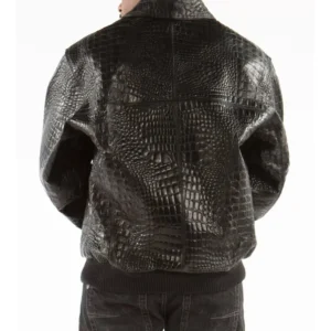 Pelle Pelle Scripted Leather Black Jacket | Men Jacket