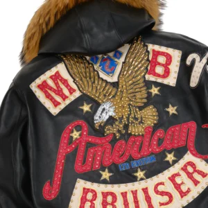 Pelle Pelle American Bruiser Black Hooded Jacket view 4