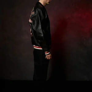 Pelle Pelle Stars and Stripes Black Leather Jacket view 8