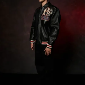 Pelle Pelle Stars and Stripes Black Leather Jacket view 9