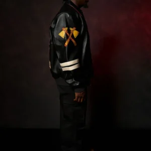 Pelle Pelle Stars and Stripes Black Leather Jacket view 11