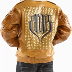 Pelle Pelle Brown Studded Jacket | Pelle Pelle Jacket