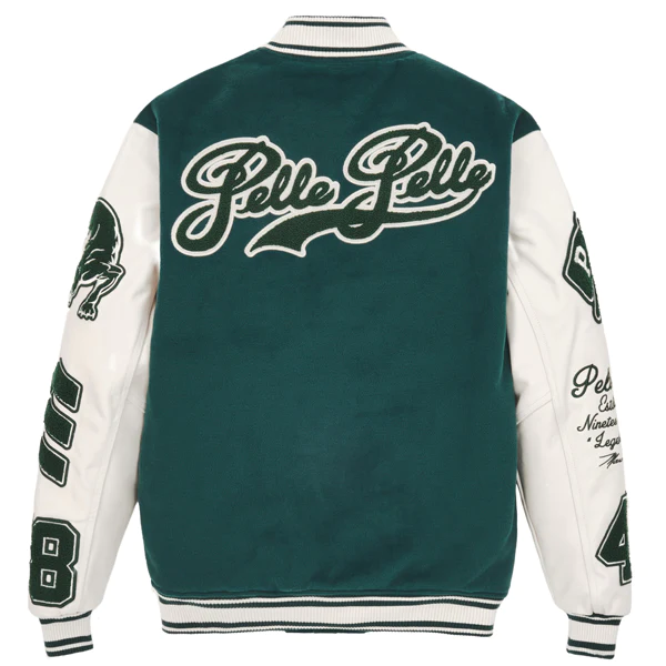Pelle Pelle Varsity Green And White Jacket view 2