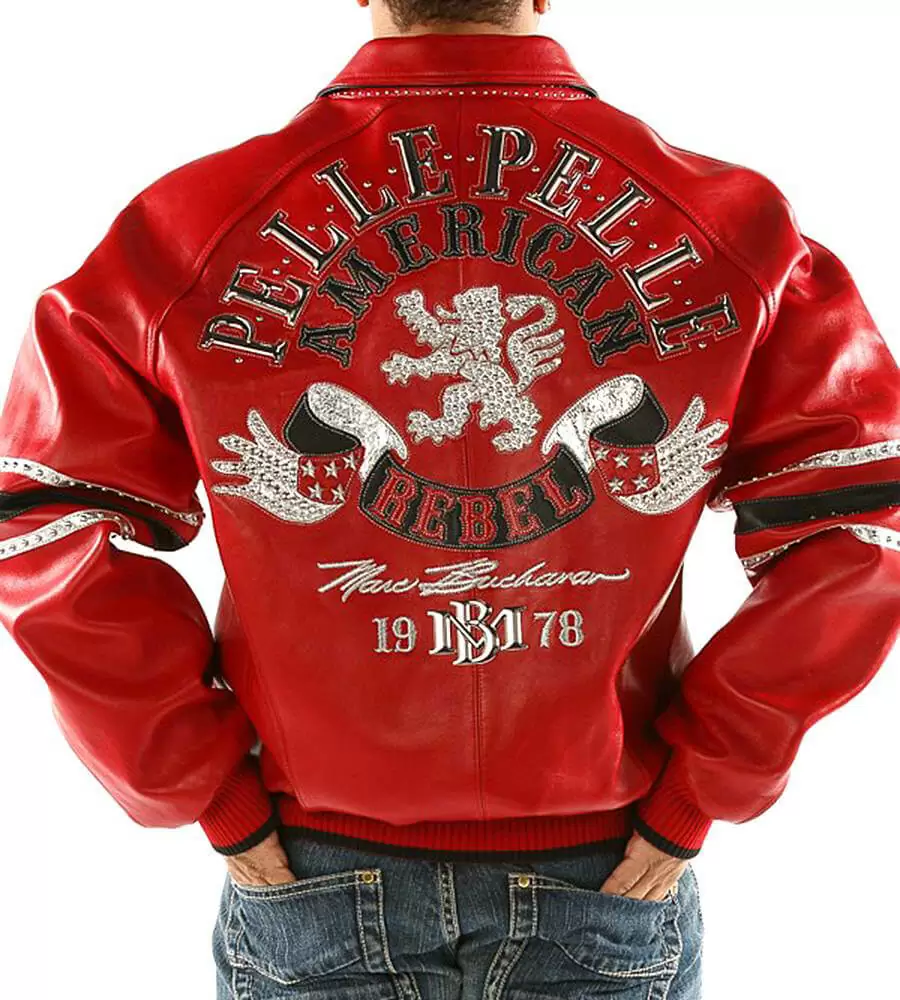 Bold Pelle Pelle Rebel Red Studded Jacket