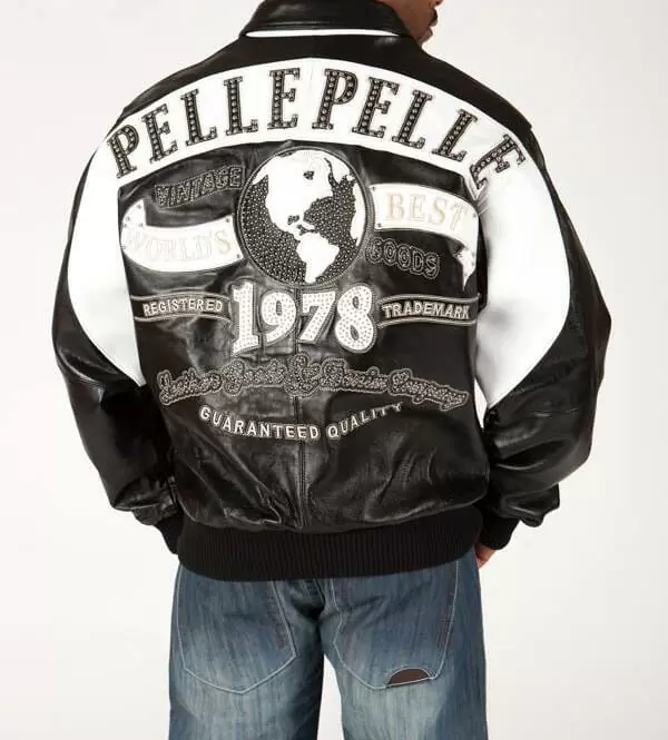 Black White Pelle Pelle 1978 Studded Jacket