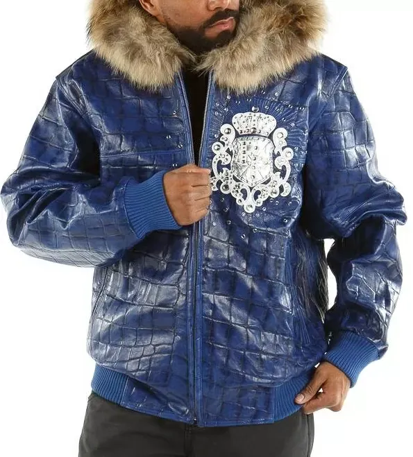 Pelle Pelle Crest Blue Leather Jacket view 2