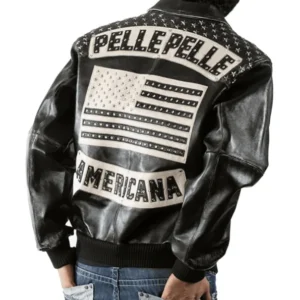 Pelle Pelle Americana Black Genuine Studded Jacket