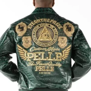 Bold Pelle Pelle Mens Eye Green Leather Jacket