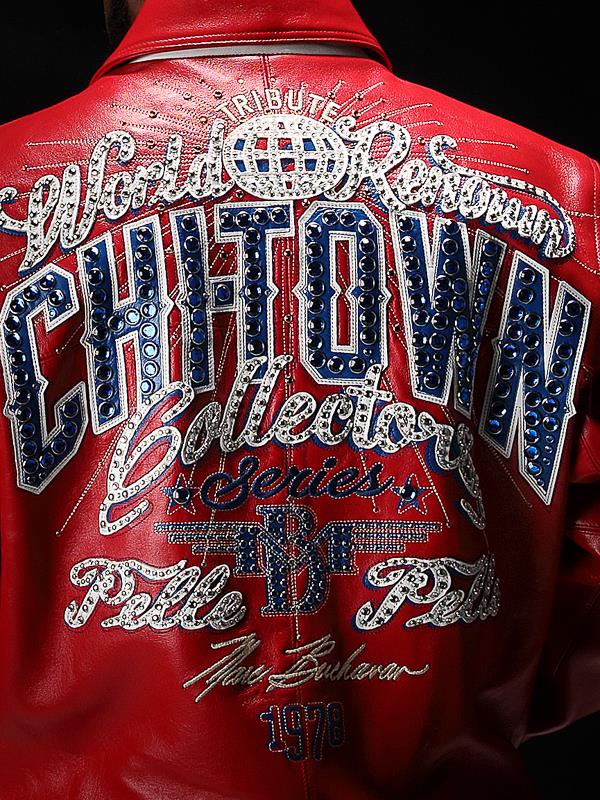 Pelle Pelle Chi-Town Red Leather Jacket | Pelle Pelle Jacket view 4