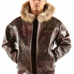 Pelle Pelle Crocodile Skin Brown Jacket