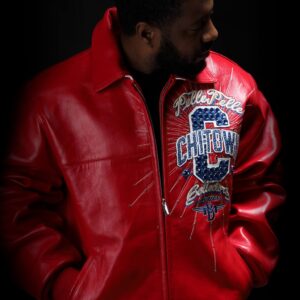 Pelle Pelle Chi-Town Red Leather Jacket | Pelle Pelle Jacket view 2