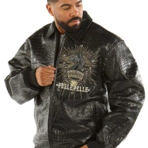 Pelle Pelle Grandmaster Black Croc Jacket view 2