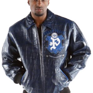 Pelle Pelle Blue Leather Jacket | Pelle Pelle Jacket view 3