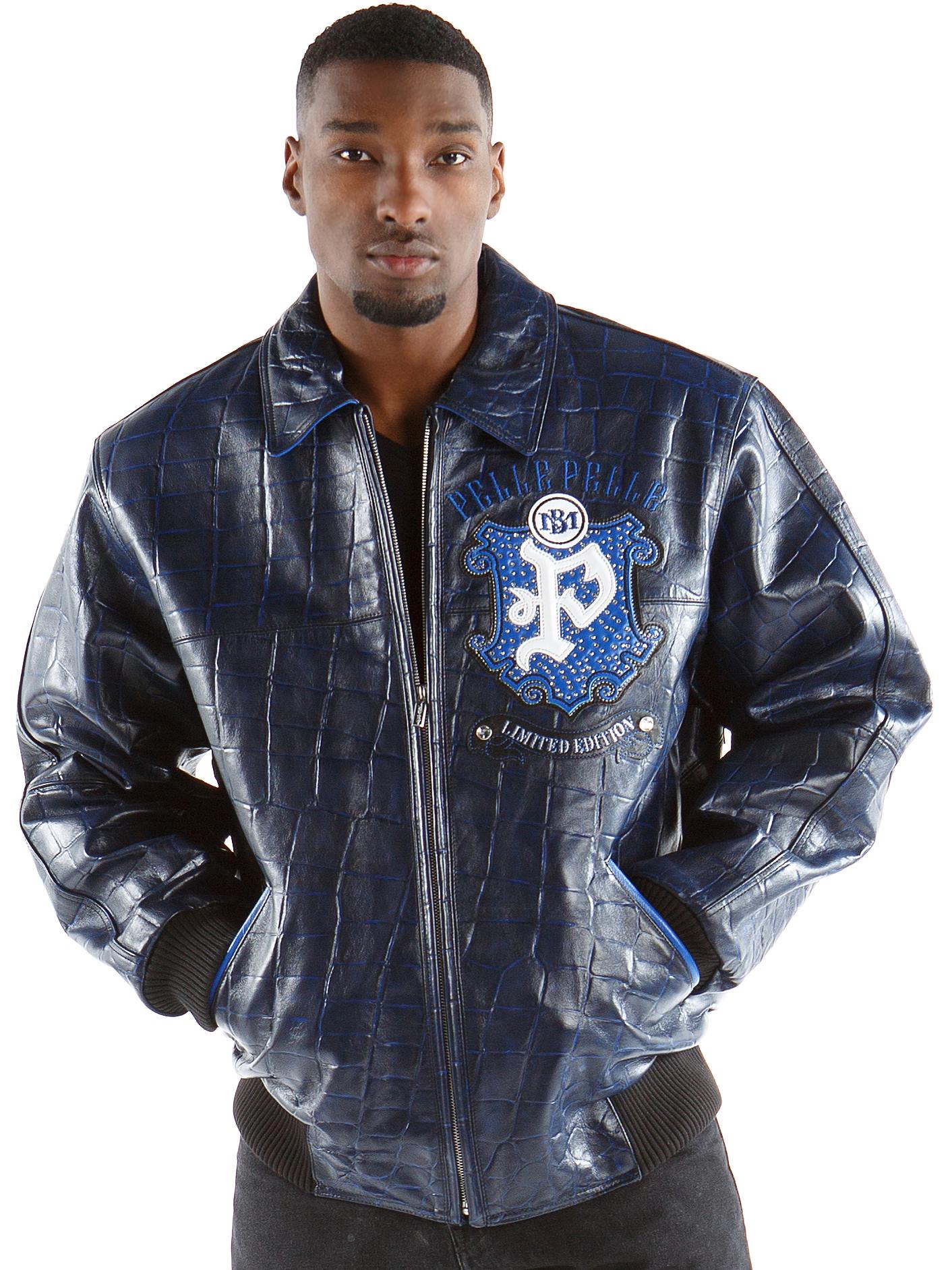 Pelle Pelle Blue Leather Jacket | Pelle Pelle Jacket view 3