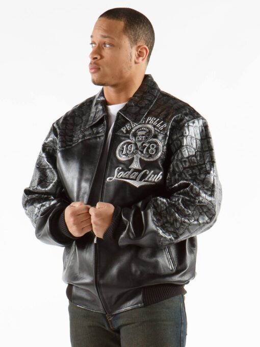 Pelle Pelle Soda Club Croc Leather Jacket | Men Jacket