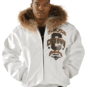 Pelle Pelle White Leather Jackets | Fur Hooded Jackets view 2
