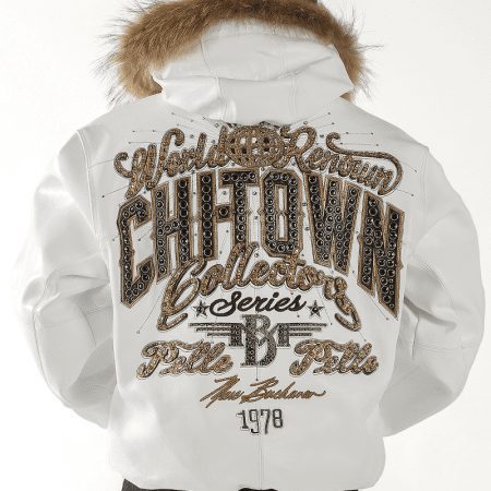 Pelle Pelle White Leather Jackets | Fur Hooded Jackets