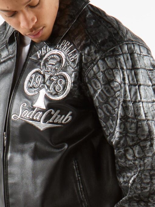 Pelle Pelle Soda Club Croc Leather Jacket | Men Jacket view 2